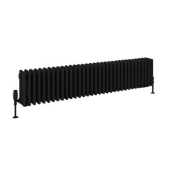 Rivassa 4 Column Radiator 300 x 1505mm - Matt Black