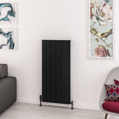 Withington 1200 x 565mm Aluminium Radiator - Matt Black
