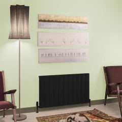 Tordino 600 x 1040mm Aluminium Radiator - Matt Black