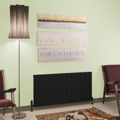Tordino 600 x 1230mm Aluminium Radiator - Matt Black