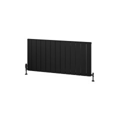 Withington 600 x 1230mm Aluminium Radiator - Matt Black