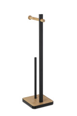 PA820021 Freestanding Toilet Roll Holder Bamboo - Angle Right
