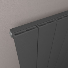 Charlton 1200 x 565mm Aluminium Radiator - Matt Anthracite